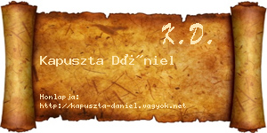 Kapuszta Dániel névjegykártya